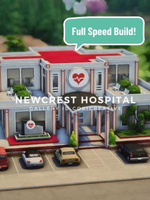 #eapartner Newcrest Hospital Speed Build!  Game: @The Sims  #thesims #thesims4 #sims4 #sims4tok #simstok #sims4buildingtips 