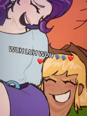 Side track from my mouthwashing escapade BUT THIS ONES FOR MY LOVELY LADIES! IF SOMEONE COULD FIND THEIR @ ID BE SO HAPPY!  - - - #fyp#viral#wlw#applejack#rarity#lockjaw#mlmylittlepony#fanart#women#wlwcouple #andtheywereroommates 