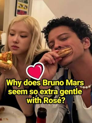 Why does Bruno Mars seem so extra gentle with Rosé?  #celebrity #fyp #BrunoMars #Rosé