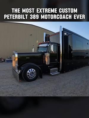 The Most Extreme Custom Peterbilt 389 Motorcoach Ever #trucks #trucking #trucker#truckdrivers #peterbilt #389 #vintagetruck #customtruck  #truckersoftiktok #marriedtruckers #teamtruckers #fyp