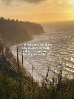 Can’t beat watching a sunset along the Washington coast 🌅 #sunsetlover #washingtonstate #coastline #beaches #island #vibes 