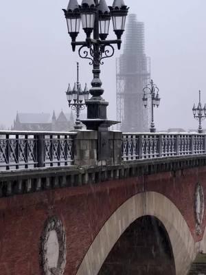 Do you like your Bordeaux chilled? 🍷🧊 The⁣ Port de la Lune (the harbor of Bordeaux) is stunning under a frosty blanket of snow.  Video: Explore France  #ExploreFrance #France #visitfrance