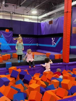 Wrangling all the kids at the trampoline park—because what better way to let them burn off energy while we cheer them on (and maybe sneak in a break)? Jumping into fun! - - #KidsAtPlay #JumpingFun #FamilyOuting #TrampolinePark #ParentLife #BurningEnergy #MakingMemories #FunWithFriends #ActiveKids #LetThemJump