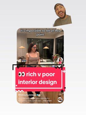 Replying to @theelliedegenerateshow Can you spot the difference between rich and poor interior design? #interiordesign #interiordesignideas #homeinspo #homedecor #luxuryhomes #homedesign #remodelschool @Remodel School @Remodel School @Remodel School 