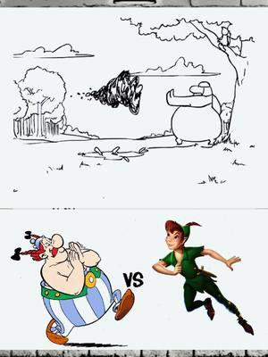 Obelix vs Peter Pan #animation #funny #cartoon #usa🇺🇸 #obelix #peter #peterpan #fyp 