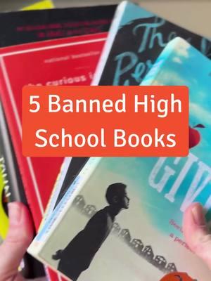 These books are iconic for a reason, and teens should have access to them no matter where they live or go to school! 1️⃣ THE GIVER, Lois Lowry—Banned in various localities over the years due to mentions of death and being generally “dark.” 2️⃣ THE PERKS OF BEING A WALLFLOWER, Stephen Chbosky—This was the 4th most commonly banned book of 2023 because of LGBTQ+ content and mentions of sex and drugs. 3️⃣ THE CURIOUS INCIDENT OF THE DOG IN THE NIGHT-TIME, Mark Haddon—This modern classic was banned from multiple schools for foul language. 4️⃣ LOOKING FOR ALASKA, John Green—This iconic coming-of-age story was challenged and banned in multiple school districts for inappropriate language and sexual content. 5️⃣ ME AND EARL AND THE DYING GIRL, Jesse Andrews—This 7th most banned book of 2023 was challenged in 56 localities for sexual content and profanity. #yabooks #yalit #reading #BookTok #freedomtoread #bannedbooks