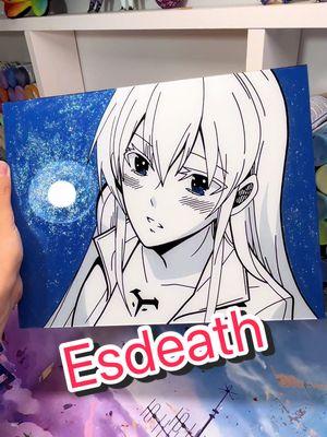 Brb rewatching Akame ga Kill for the 50th time #esdeath #akamegakil #glasspainting 