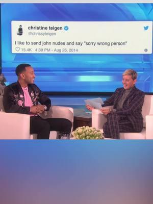 Chrissy Teigen and @John Legend are hilariously adorable🤣♥️ #theellenshow #chrissyteigen #johnlegend 