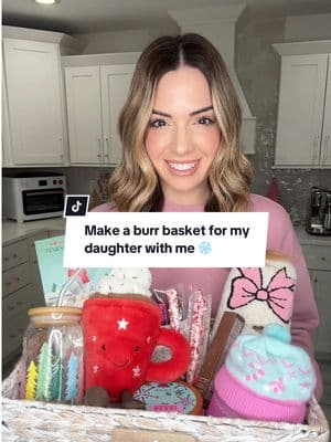 MAKE A BURR BASKET FOR MY DAUGHTER WITH ME ⛄️ #momlife #momcontent #burrbasket #preppyaesthetic #preppylifestyle #preppy #MomsofTikTok 