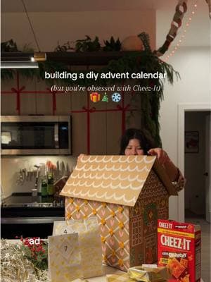 #ad I can't believe how cute this @Cheez-It inspired advent calendar turned out!🎄 Packed with snacks made with 100% real cheese and holiday magic.🧡 #WantItNeedItCheezIt #adventcalendar #holidays #DIY 