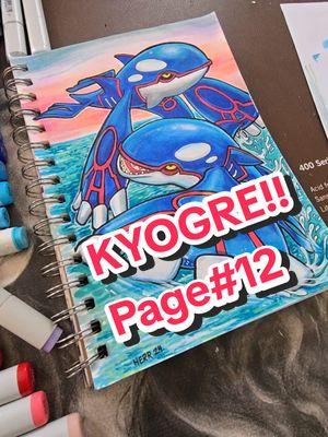 Page #12 of my mini sketch pad. Multiple requests for KYOGRE! Who will be on page #13 ? you guys tell me in the comments! Follow to see my art!😃@everyone #12 #doniherrart #kyogre #kyogrepokemon #kyogreart #pokemonart #pokemon #sketchpad #request #Pokémon 