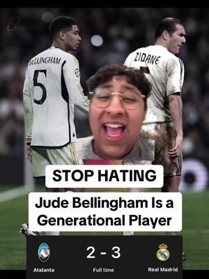 Jude Bellingham is a genius footballer. Real Madrid 3-2 Atalanta  #judebellingham #realmadrid #championsleague #footballtiktok #infamousiroh