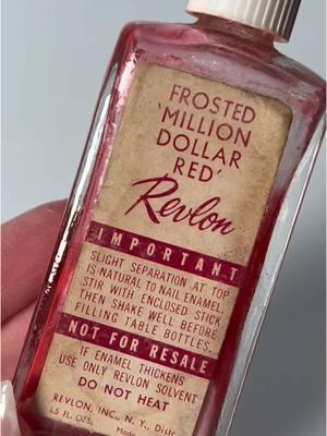 Let’s swatch this vintage 1950s Frosted Million Dollar Red nail polish 🥰 #vintagenailpolish #nailtok #nostalgia #nostalgic #vintagecosmetics #vintagemakeup #1950s #50s #50snostalgia #swatch #nostalgiacore #oldschool #oldschoolcool 