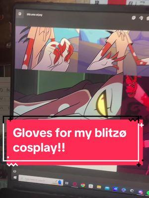 pt3 of making blitz!! these took me like 8 hours to make #helluvaboss #helluvabossblitzo #helluvabosscosplay #blitzohelluvaboss #blitzocosplay #sewistsoftiktok #sewingtiktok 