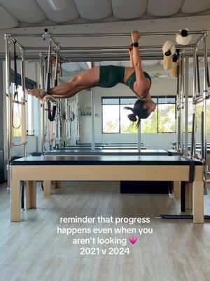 Pilates progress happens slowly but surely. Keep pushing! #pilates #pilatesinstructor #pilatestok #pilatesworkout #pilatesgirl #pilatesteacher #classicalpilates #pilatestiktok 