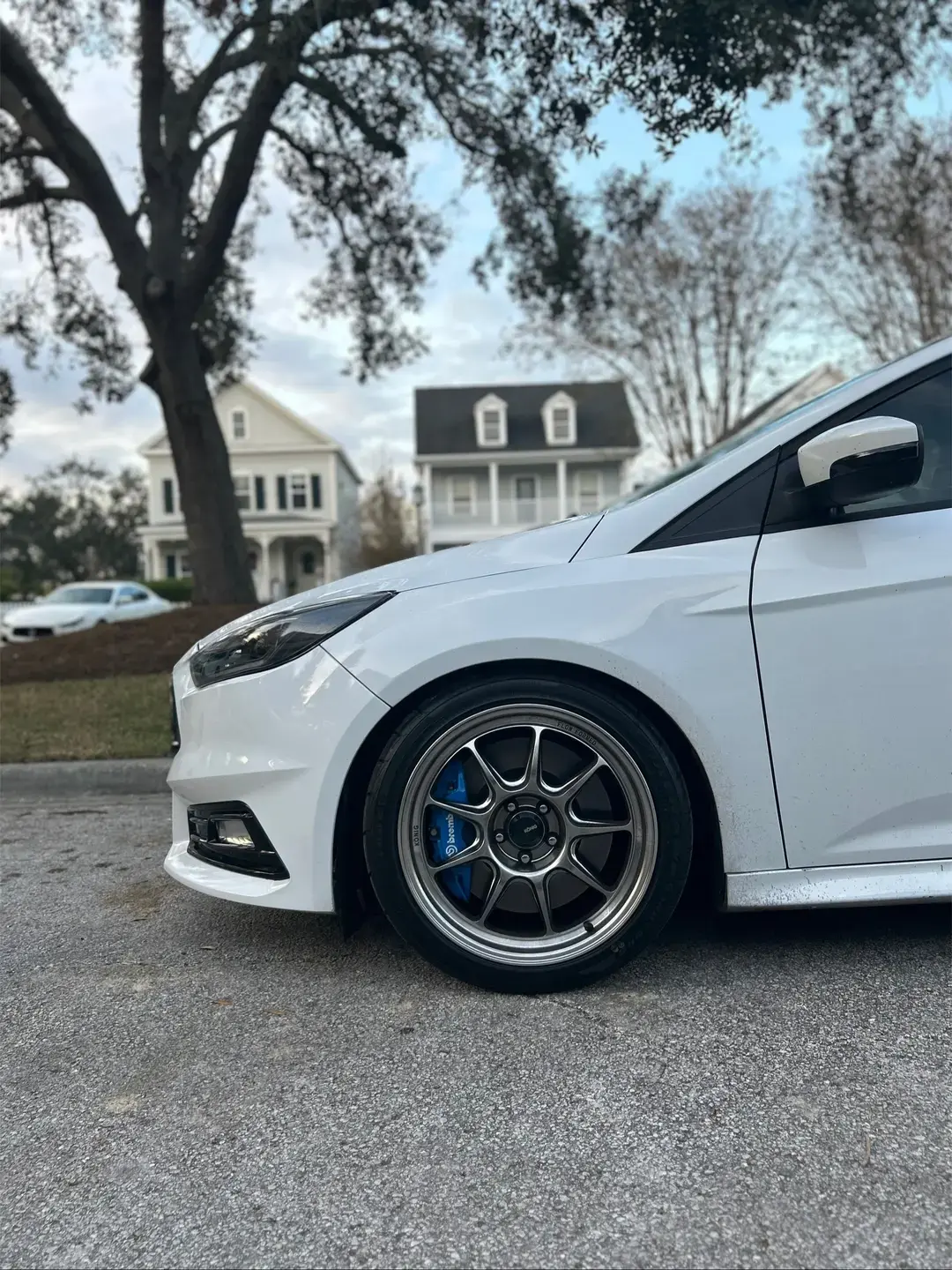 Gonna have it turned down here soon #cars #bigturbo #boosted #turbo #carguy #clean #brembobrakes #brembo #fyp #psi #ford #sleeperbuild 