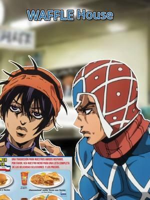 Jojo's Golden Waffle Experience - #jojosbizarreadventure #giornogiovanna #guidomista #naranciaghirga #brunobucciarati #abbacchioleone #wafflehouse