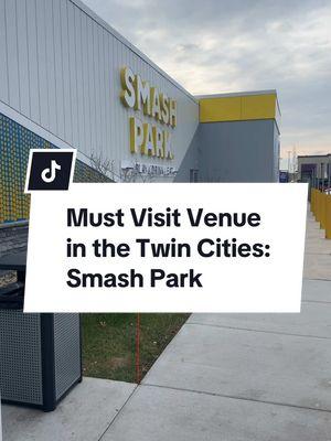 Play. Drink. Eat. Smash Park is a great place for fun activities and delicious food in the Twin Cities.  Located in Roseville, @smashparkofficial offers pickleball, karaoke, duckpin bowling, axe throwing, party darts, cornhole, and an arcade. They also have many events occurring throughout the month ranging from trivia mafia, watch parties and karaoke nights to movie trivia, pickleball clinics and puppy yoga.  Check out their website for more info at smashpark.com.  #mn #twincitiesmn #recommendations #minnesotacheck #PlacesToVisit #thingstodo #twincitieslife #roseville #smashparkroseville #smashpark #pickleball #karaoke #axethrower #cornhole #arcade #duckpinbowling 