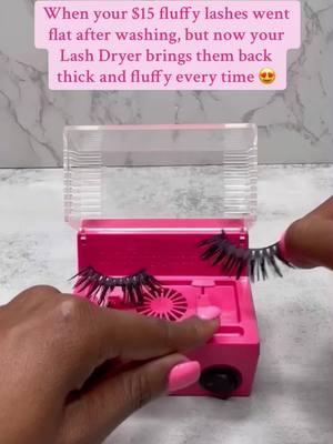 I invest in high quality lashes and I EXPECT them to stay that way!!! This lash dryer is THAT girl for keeping my fluffy lashes thick and fluffy after every wash. Period. ✨ #FluffyLashes #LashGameStrong #LashDryer #falsies #lashlife #lashroutine #lashlover #lashhack 