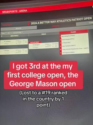 3rd place at the George Mason Open, losing to the semis to a U23 team member and #19 ranked in the country. #wrestlingtiktok #wrestling #wrestler #wrestle #fyp #foryoupage #california #cawrestling #californiawrestling #newjersey #njwrestling #nj #newyork #nywrestling #oregon #georgemason #open #collegeopen 