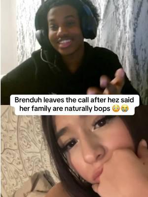 Brenduh leaves the call after hez said her family are naturally bops 😳😭 #hezfromdao #ilybrenduh #streamer #brenduh #kick #kickclips #viral #fyp 