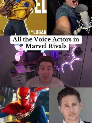 Here are all the Voice Actors in Marvel Rivals #yurilowenthal #joshkeaton #voiceactor #marvelrivals 