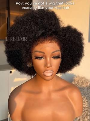 Pov: you found a wig that looks like your real hair💁‍♀️ It's on sale for only $131, just search wig number "0131" in my site to find it⬆️ #foryou #foryoupage #ilikehairwig #kinkyedges #4cedges #kinkycurly #afrowig #afrohairstyle #wigmaker #wigforblackgirl