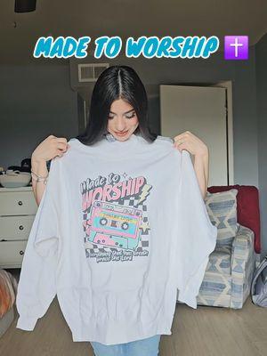 Have you seen a cooler Christian sweatshirt!!! 📼✝️🎶😍 IT IS ON TIKTOK SHOP!!! Link is added!!!  @Living In Truth 🙌🏼 #madetoworship #christiantiktok #christianclothing #christiansweatshirt #christiancommunity #Jesus #JesusChrist #LordandSavior #christianapparel #wearyourfaith #faithapparel #womanofGod #childofGod #sonofgod #TikTokShop #nostalgic #wordofgod #proverbs31woman 