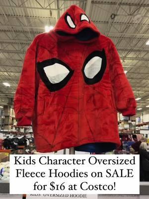 Character Oversized Fleece Hoodies on SALE at Costco for $16! #costco_empties #costco #costcofinds #gift #giftideas #hoodie #fleecehoodie #kidsclothes #spiderman #supermario #fyp #foryou #foryoupage 