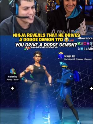 Ninja drives a dodge demon 😂🏎️ (Twitch - StableRonaldo) #fyp #trending #viral #stableronaldo #ninja 