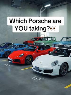 One HARD choice… Which are you choosing? Let us know below and head online to view the full listing on all four of these beautiful Porsches! 😎 #porsche #911 #carrera #turbos #gt4 #porscheforsale #carsforsale 