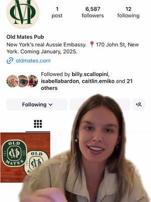 Old mates pub 2025 - I want a parma and a four pillars gnt pls and thank u xx #oldmatespub #aussiepub #aussie #nyc #newyork #dating #bars #aussiesabroad #greenscreen @Hamish & Andy #hughjackman #ashbarty #patcummins #bluestonelane 