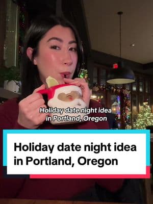 Cute & festive date night in Portland 🎄 If you’re looking for things to do in Portland, this is a fun holiday combo. First, go see the Christmas Ships Parade and then go to the Portland restaurant King Tide for holiday drinks and dinner! #thingstodoinportland #portlandfood #portlandrestaurants #christmasshipsparade #portlandoregon 