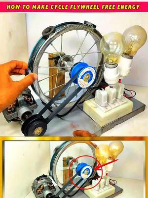 Cycle Flywheel Free Energy Small generator  #craft #motor #DIY #diyproject #handcraft #crafts #energy 