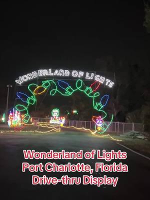 What a cool display of lights in Port Charlotte #wonderlandoflights #portcharlotte #florida #christmaslights #christmasdisplay #lightshow #christmas #charlottecounty 