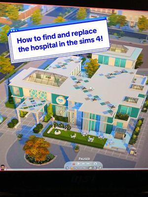 Replying to @Zalgo #eapartner How to find and replace the hospital in the sims 4!   Game: @The Sims  #thesims4 #sims4 #sims4buildingtips 