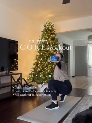 12 MIN CORE WORKOUT | postpartum and beginner friendly | quick and effective  Core, deep core specifically, is SOOO important to train for ANYONE. But especially for my soon to be, new or even older mamas!! Never too late or early to start!  f u l l • w o r k o u t 45 sec work | 15 sec rest  🐝 alt limb reach, switch sides halfway  🐝 table top shoulder taps 🐝 lying heel taps  🐝 dead bugs  Repeat 2 times for a total of 3 rounds  Have a beautiful day 🤍 _________ #gymreels #coreworkout #corestrength #coretraining #deepcore #abworkout #beginner #beginnerworkout #workoutfromhome #workoutforwomen #workoutforbeginners #postpartum #postpartumfitness #postpartumweightloss #fitnessjourney #fitnessmotivation #weightlossjourney #momswholift #momswhoworkout #fitmom #athomeworkouts #workoutideas #fittips #gymmotivation #selflove #bodypositivity #quickworkout #corecircuit #pelvicfloorexercises 