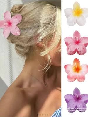 #FlowerHair #ClawClips#4PCS #ThickHair#Strong #HoldNonslip#Hawaiian#CuteLarge #Clips#Banana #Clip#Thin#Hair #Accessories #HATONEINC