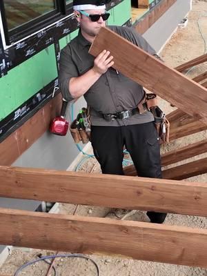 Crown up, layout on the side you can see, hang the nailer on the ledger.  Rinse, lather, repeat..you wanna leave the shampoo in for luxorious locks.  #framersareadyingbreed #framing #huberpartner  . @MAXUSACorp  nailer if you're wondering 