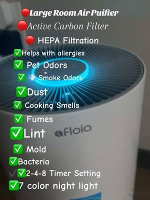 ✅Floia Air Purifier KILO #floia #fypシ #purifier #airpurifier #Hepa #Bacteria #room #nightlight #petfu #3stage #dustmites #allergies #viralvideo #lookatthis #flashsale #TikTokShop