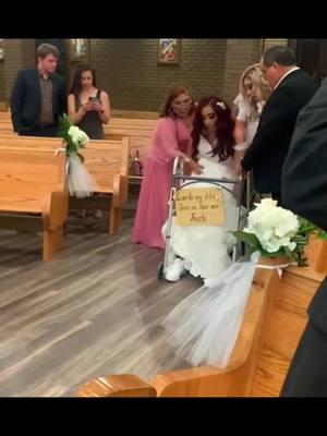 The bride fulfilled her dream of walking into the ceremony on her feet after a spinal injury#choreography #surprise #marriage #trendding #Love #wedding #weddingtiktok #trending #bridal #groom #happywedding #fyp #trend #trending #fypシ#bride#viral #happy #popular#viral #happy #popular #foryou#dance#WeddingDance