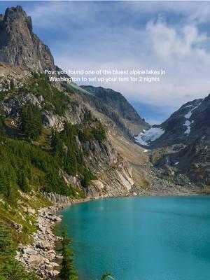 The prettiest lake I’ve ever seen 🥹 #pnw #alpinelake #pnwonderland #northcascades #Hiking #camping #backpacking #Outdoors #fyp #washingtoncheck #optoutside #getoutthere  