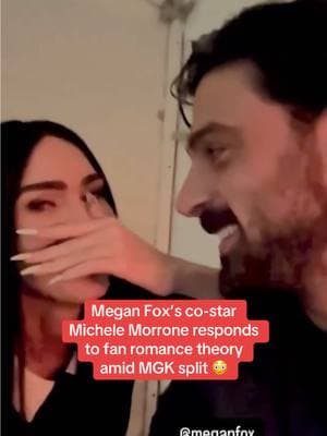 Machine Gun Kelly watching like 👁️👄👁️ A resurfaced video of Megan Fox and co-star Michele Morrone’s flirty interaction has sparked rumors ‼️ Now the 34-year-old has broke his silence shutting down the speculation. “Any accusations beyond work friendship are simply untrue” Read More on DailyMail.com for the full statement ☝️ #breaking #meganfox #MGK #michelemorrone #Rumors 