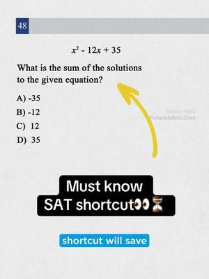 Must know SAT shortcut 👀⏳ (Chec bio for 10 proven SAT strategies to maximize your score 🧪) #satprep #digitalsat #digitalsathacks#satmath #satreading #sattestprep #highschoolparents #psatprep #psat #collegeadmissions 