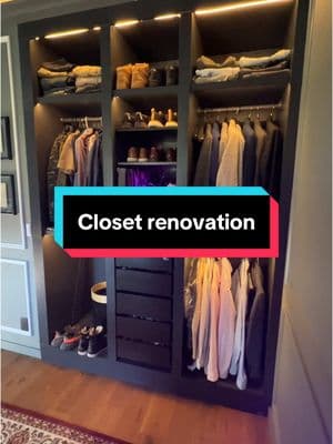 I cant believe this took me like 2 years to finish this closet renovation. #diyhomeprojects #DIY #ikeapaxwardrobe #closetremodel #closettour 