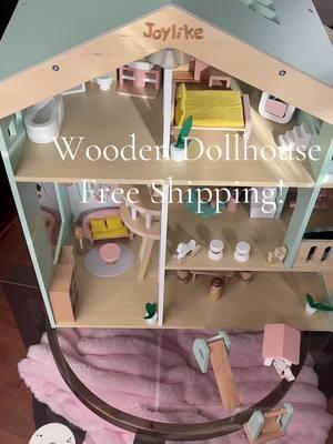 🧸 Wooden Dollhouse with accessories & dolls, promote open ended play! #woodentoys #dollhouse #toys #kidstoys #openendedtoys #woodendollhouse #toddlertoys #toysforkids #giftforchristmas #holidaygifts #educationaltoy #learningtoys #classictoys #toytok #toddlermom #momtok #giftideas #blissbalmslime #fyp @Joylike 