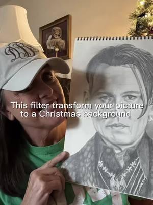 Had to use this filter!! #CapCut #merrychristmasjohnnydepp #drawingjohnnydepp #johnnydeppsexiestmanalive #ilovejohnnydepp #johnnydepp 