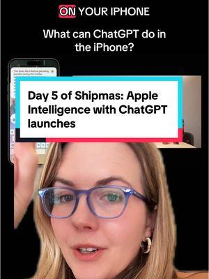 Day 5 of Shipmas: OpenAI announces launch of Apple Intelligence with ChatGPT today #openai #ainews #appleintelligence #iphonetipsandtricks #iphonetricks #chatgpt #MerryShipmas 