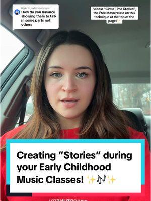 Replying to @Jodie Ive found a lot of success with creating little “stories” during my Circle Times and ECE Music Classes  Feel free to access our new Masterclass for FREE at the top of the page!  I am confident it will give you some unique ideas and new perspectives on how to structure your ECE Music Classes 😍✨🎶  #circletimewithmissjess #earlychildhoodeducation #teachersoftiktok #childrensmusic #circletime #teachingtips #preschoolmusic #teachingresources 