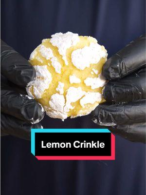 Lemon Crinkle Cookies Recipe Ingredients: 	•	1 cup sugar 	•	Zest of 2 lemons 	•	1 stick + 2 tablespoons butter Pinch of salt 1 tsp Vanilla Bean Paste 	•	2 eggs 	•	1/4 cup lemon juice 	•	2 1/4 cups all-purpose flour 	•	1/2 teaspoon baking soda Instructions: 	1.	Combine the sugar, salt,  and lemon zest in a bowl. Massage together to extract the flavor from the zest. 	2.	Melt the butter on low heat. Let it cool slightly. 	3.	Add the eggs to the sugar mixture and mix well. 	4.	Stir in the melted butter, vanilla bean paste, and lemon juice. 	5.	In a separate bowl, mix the flour and baking soda. 	6.	Gradually add the dry ingredients to the wet ingredients, mixing until combined. 	7.	Refrigerate the dough overnight. 	8.	Preheat the oven to 350°F (175°C). 	9.	Scoop the dough onto a baking sheet and bake for 12 minutes, and enjoy! #baking #bakingrecipe #cookierecipe #crinklecookies #lemoncookies #lemon 